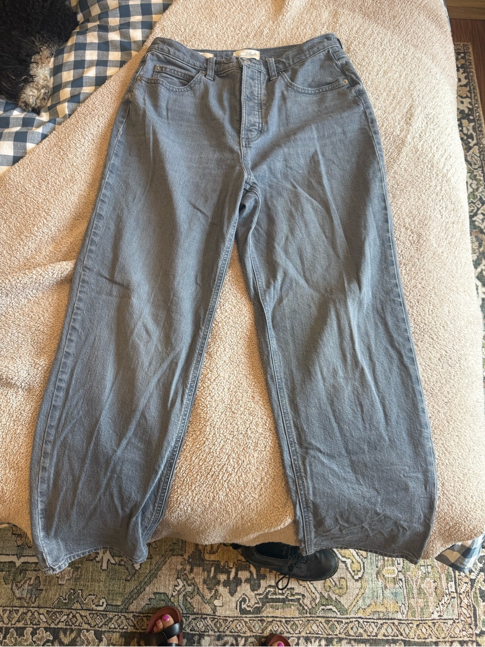 Universal Thread Light Gray Jeans Size 10 Straight Leg